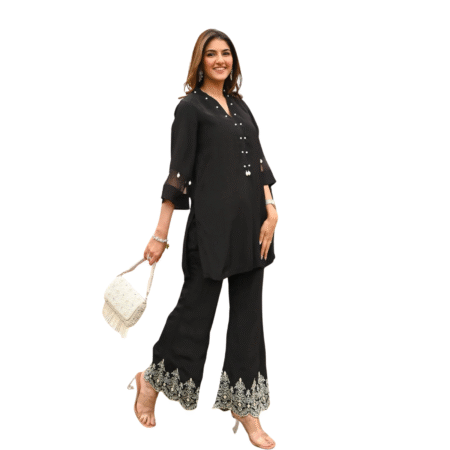 Flower Power ? Embroidered & Printed Cotton Dress for Women (L)